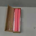 CANDWAX 10 inch Taper Candles Set of 12 - Dripless Taper Candles and Unscented Candlesticks - Perfect as Dinner Candles and Easter Candles - Pink Candles