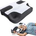 SAHEYER CPAP Pillow for Side Sleeping, CPAP Nasal Pillows for All CPAP Masks Users to Reduce Air Leaks Masks Pressure, Neck Support Pillows for Sleeping for Neck Pain Relief, L 23.7x W 14x H 3.9/5 inch