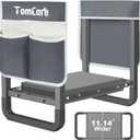 TomCare Garden Kneeler and Seat 11.14 Wider Larger Soft Kneeling Pad Garden Bench with 2 Large Tools Pouches Heavy Duty Foldable Garden Stool Gardening Gifts for Women Men Gardeners Seniors,Gray