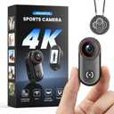 VIDCASTIVE 4K Mini Body Camera Wearable POV Action Cam with 1.47" Screen, 150-Min Battery, Magnetic & Clip Mount  Thumb-Size Sports Camera for Work, Travel, Pets and More (64 GB)