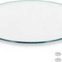 The Better Bevel 30 inch Round Glass Table Top - Clear Tempered Glass Surface Protector - Safe Flat Polished Edge - Coffee, Dining and End Table