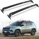 220lbs Cross Bar Roof Rack Fit for Jeep Compass 2018-2026 Cargo Bar Carrier Crossbar Rooftop Accessories (with Side Roof Rails)