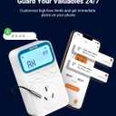 WiFi Plug in Thermostat Outlet, Temperature Controlled Outlet with Smart APP, Timer & Memory Digital Temp Controller -40~212, IP67 Waterproof Probe for Incubator Homebrew Reptile Space Heater