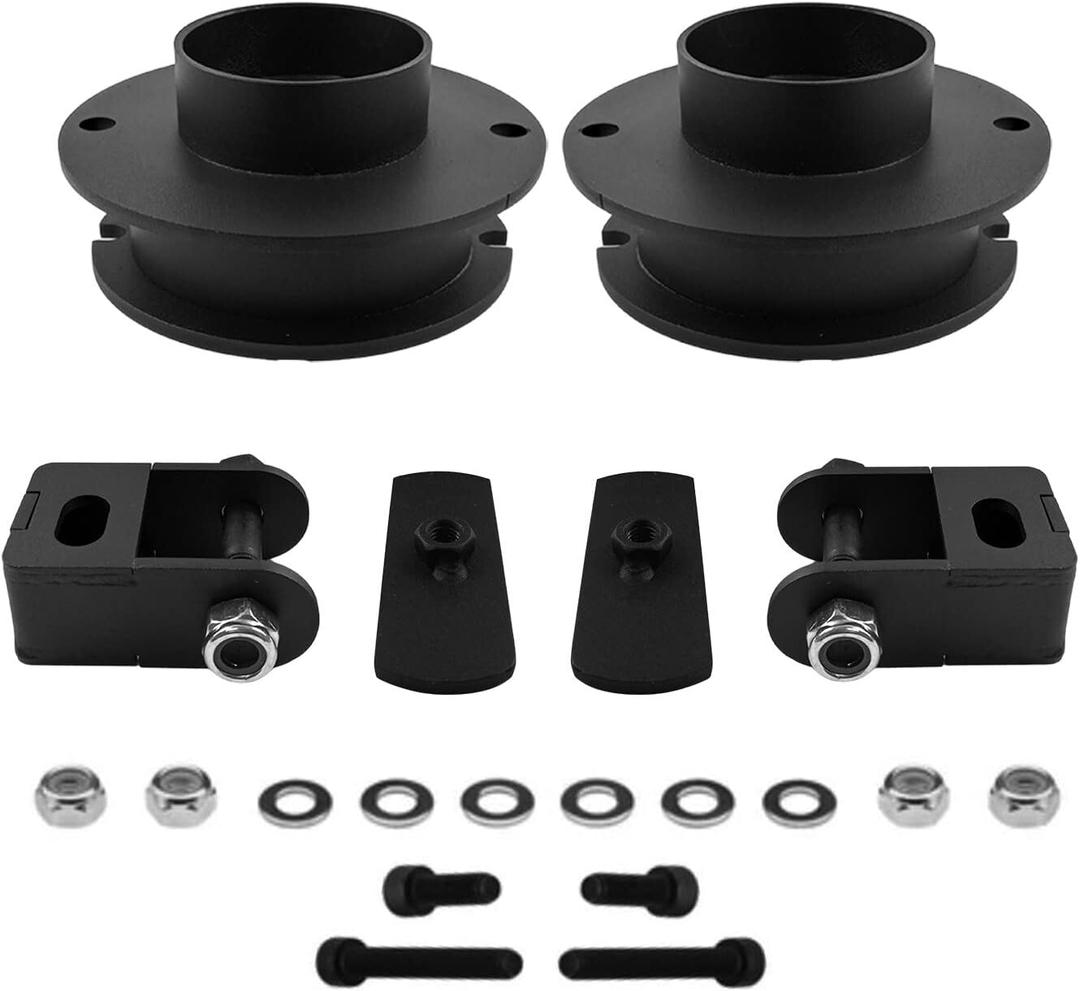 Front Lift Kit for Ram 2500 3500 2" 4WD Front Steel Coil Spring Spacers + Shock Extenders