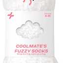 CoolMate GLOBAL Fuzzy Socks for Women Valetines Gift Box, Cozy, Soft, Stocking Stuffers, Comfy Cloud-Like Socks for Spa,Home (C-01. Santa White)
