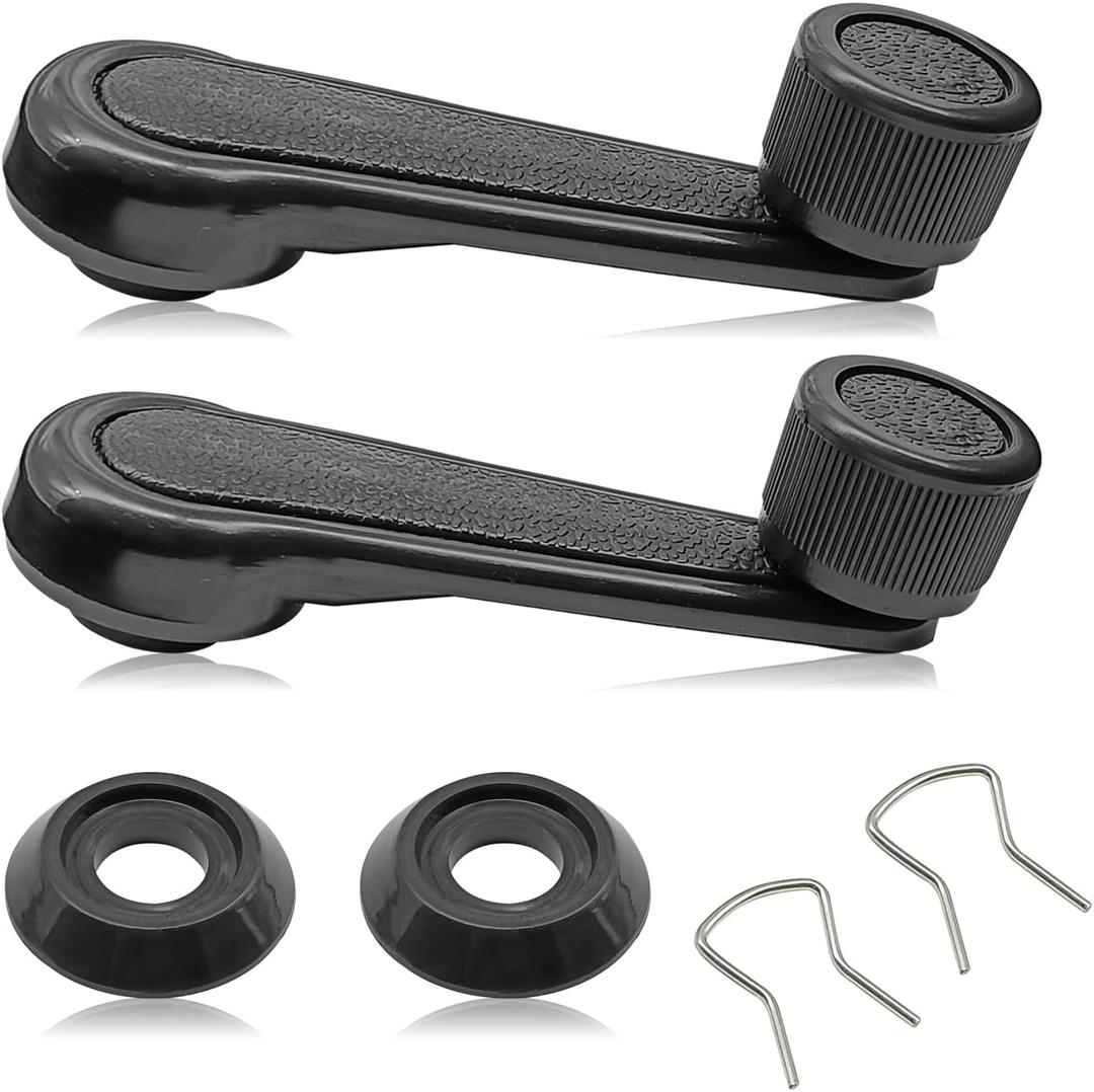 2-Pack Manual Window Crank Regulator Handles Compatible with 1992-1998 Geo Chevy Tracker Suzuki Driver & Passenger Side Replacement Handles