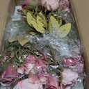 Mkono Mason Jar Lights Centerpiece Table Decorations For Dining Room Farmhouse Table Decor Tray With 3 Jars Flowers Arrangement Christmas Decor For Kitchen Living Room Wedding, Pink