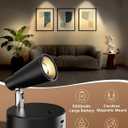 LYTARA LED Spotlights Indoor, 5000mAh Rechargeable Picture Lights, Dimmable&Timer, 3CCT, Cordless LED Uplights with Remote, Max 150LM, Accent Lighting for Artwork Plants Painting (Black, 1 Pcs)
