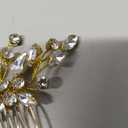 Unicra Gold Bride Wedding Hair Comb Rhinestone Bridal Headpiece Sparkly Crystal Hair Accessorie for Women and Girls (Gold)