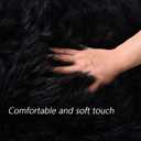 Latepis Black Fur Rug for Bedroom Throw Rugs 2x3 Faux Sheepskin Rug Washable Fluffy Shag Rugs Carpet for Cushion Pet Mat Room Dcor Rectangle
