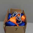 Climbing Net for Kids Outdoor, Portable Cargo Net Rope Ladder Monkey Bars for Swing Set, Jungle Gyms, Ninja Warrior Style Obstacle Courses for Outdoor Treehouse (Blue&orange)