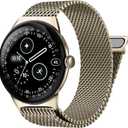 Milanese Mesh Metal Band Compatible with Google Pixel Watch 4/3 /2/1 41mm, Magnetic Stainless Steel Strap for Men Women
