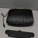 George Foreman Family-Size Grill & Panini Press, Nonstick Ceramic Coating, Fat-Removing Slope, Adjustable Angle, Indoor/Outdoor Use (5-Serving)