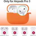 2 x for Airpods Pro 3 Case 2025, Shock-Proof Protective Silicone Cover Compatible with Apple AirPods Pro 3rd Generation Cases, iPod Pro 3 Case with Lanyard (Orange)