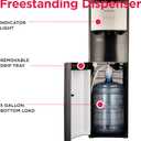 Frigidaire, 5 Gallon Bottom Loading Hot and Cold Water Dispenser, Stainless Steel