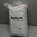 Bedsure Cotton Duvet Cover Queen Size - Luxury Slub Weave 100% Cotton Duvet Cover with a Linen-Like Textured, Easy Change Durable Bedding, Ivory, 90" x 90" 