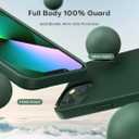 3 x TOCOL for iPhone 13 Case, Slim Silicone Case for iPhone 13 6.1 Inch, Precise Fit, Anti-Slip, Drop Protection, Alpine Green