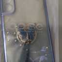 RTYQXK for Samsung Galaxy S22 Plus Phone Case, for S22+ Mobile Phone Case for Women and Girl, Glitter Butterfly Floral TPU Protective Cover with Kickstand+Strap for Samsung S22 Plus (Blue)