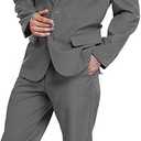 U LOOK UGLY TODAY Men's Party Suit Solid Color Prom Suit for Themed Party Events Clubbing Jacket with Tie Pants, Size XL