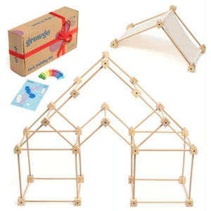 GROWGO Fort Building Kit for Kids 3-7, 130 Pieces