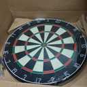 LinkVisions Dartboard with Staple-Free Bullseye, 18g Steel Tip Darts Set,12 Steel Tip Darts 18g, Dartboard Mounting Kits Included