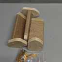 3 Pcs Cat Wall Steps, Cat Shelves and Perches for Wall, Wall-Mounted Cat Climbing Shelf with Hemp Rope Covered, Cat Wall Furniture Steps Set with Scratching Pads for Cats Playing and Climbing (Wood)