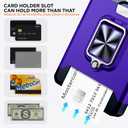 Multifunctional Google Pixel 10 Pro XL Case with Card Holder and Sliding Camera Cover - Wireless Charging Compatible Pixel 10 Pro XL Wallet Case with Magnetic Kickstand (Purple)