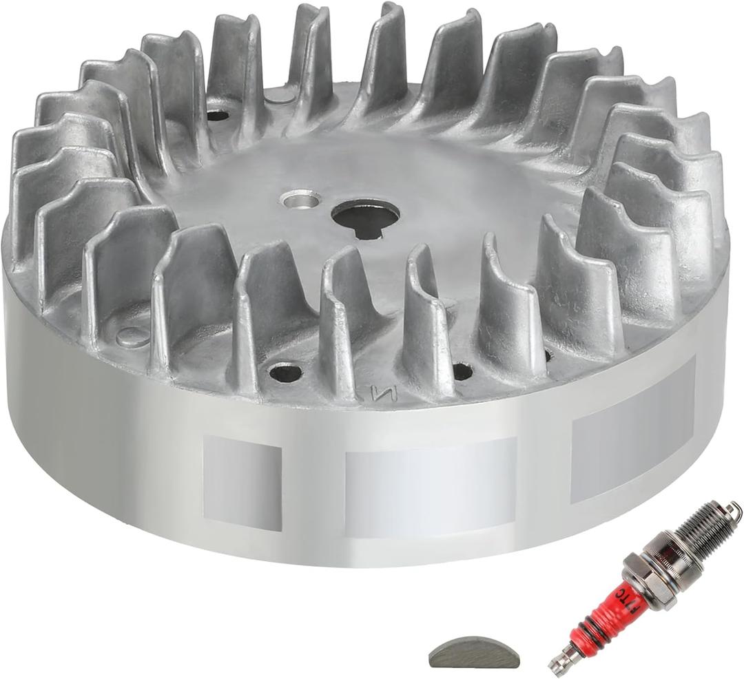 YOXUFA Aluminum Flywheel 10krpm for Non hemi Predator 212cc 224cc 196cc 200cc 208cc Coleman CT200U BT200X Massimo Warrior MB200 GX160 GX200 6.5hp Clone Engine Powersports Mini Bike Parts