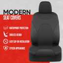 Motor Trend Waterproof Car Seat Covers Full Set Black Seat Covers for Car Front & 60/40 Split Back Bench - Carseat Cover for Trucks, SUV, Vans - Universal Fit for Most Regular Size Vehicles