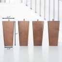 Airy Abode Premium Walnut Square Furniture Legs (Full Install Kit) - Pick Your Size and Color