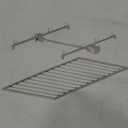 4x4FT Ceiling Storage Racks Lift,Overhead Garage Storage Rack,Adjustable Organization System,Workshops or Basements(Black)