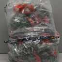 Moucuny 12 Pcs Christmas Small Cabinet Wreaths for Kitchen with Ribbon 8 Inches Mini Christmas Farmhouse Artificial Pine Cone Hanging Wreath for Front Door Window (Red)