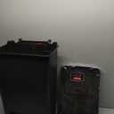 Rubbermaid Premier Series III Step-On Trash Can for Home and Kitchen, with Stainless Steel Rim, 12.4 Gallon, Charcoal, for Home/Kitchen/Garage/Apartment/Office