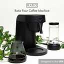 Ratio Four Coffee Machine with Removable Water Tank Drip Coffee Maker with 4-Minute Brew Time 520 Ounce Single-Serve Brewer 11.5" H 7.5" W" - Matte Black