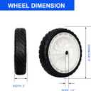 8" Front Drive Wheels Replacement for Toro 119-0311 137-4832 115-2878 Stens 205-360 Tires Fit for Toro 20330 20331 20339 20371 Self Propelled Mower FWD 22" Recycler (Set of 2)