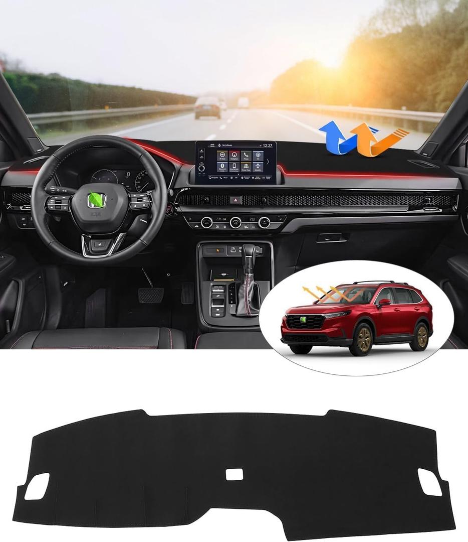 Cartist Dashboard Cover Fit for CRV CR-V 2023 2024 2025 Accessories Dash Cover Mat Non-Slip Pad Carpet Anti-Glare(Without HUD)