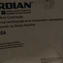 Winado 2 in 1 Transfer Bench Commode Chair for Toilet with Bucket & Padded Seat & Backrest & Armrest, Height Adjustable Bath Chair for Senior & Disabled, White