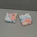 uxcell 2pcs Pom Pom Garland 6.6 ft 30 Balls Colorful Felt Ball Garland for Wall Christmas Tree Decor Birthday Banner Easter Party Decorations, Pink, Blue, White