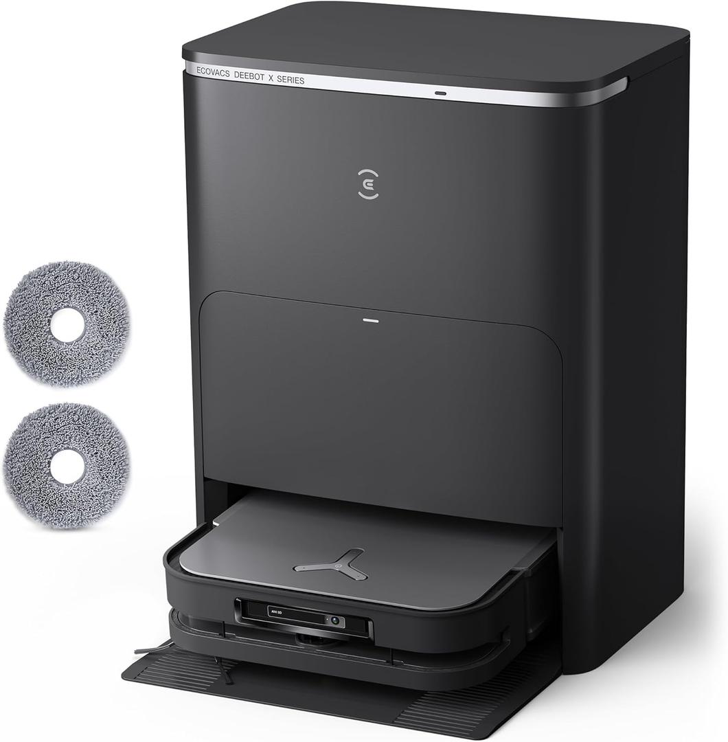 ECOVACS Robot Vacuum Cleaner DEEBOT X5 PRO Omni with All-in-one Station, 12.800Pa, ZeroTangle, TruEdge Adaptive Edge Mopping, 150 Hot Water Mop Washing, AINA 2.0 Intelligent Navigation