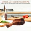 Angoily Wooden Noodle Bowl with Handle Multi-Functional Salad Mixing Bowl for Soup Fruits Cereal and Snacks Compact 1.77 Inch Size for Kitchen and Dining Use