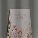 Christian Notebook for Women, Christian Art Gifts Journal, Prayer Journal for Women, Bible Journaling Notebook, PSALM 23:3 He Restores My Soul Floral Spiral Notebook 5.5x8.3