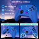 YUYIU Wireless 2.4GHz Controller with 7 Colors RGB Light for Xbox Controller, Xbox One Series X|S,Consoles,Steam PC Windows, with 1000mAh Battery/Dual Vib-ration/Turbo/Programmable, 3.5mm Audio Jack (BLUE)