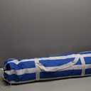 Grandekor Upgraded 6'6' Pop Up Beach Canopy Tent for Family & Kids UPF 50+ Sun Shelter for Pool Camping with Sand Anchor Sidewall Bold Blue White Stripe