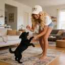 Dog Mom Gifts for Women Dog Lover Gifts Dog Mom Hat for Dog-Loving Woman Baseball Cap Beige