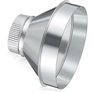 8 Inch to 4 Inch Duct Reducer Increaser Galvanized Steel Air Duct Adapter Round Crimped Pipe Connector Fitting Coupling for HVAC Ventilation Systems