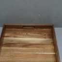 Acacia Wood Serving Tray with Handles (17 Inches)  Decorative Serving Trays Platter for Breakfast in Bed, Lunch, Dinner, Appetizers, Patio, Ottoman, Coffee Table, BBQ, Party Great for Lap &Couch