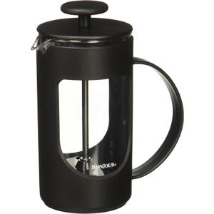 BonJour Coffee Unbreakable Plastic French Press, 12.7-Ounce, Ami-Matin, Black