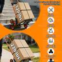 Folding Stair Climbing Dolly, 220Lbs Capacity, Portable Dolly Cart with 10 Wheels and Telescoping Handle, Lightweight Hand Truck Cart for Flat Ground & Stairs, School, Dormitory, Home, Office, Food