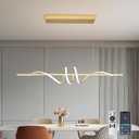 Modern LED Pendant Light, 39.37in Gold Chandelier Dimmable,3000K-6000K Adjustable Color Temperature, Aluminum Modern Kitchen Light Fixture for Dining Room