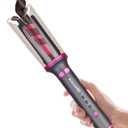 Automatic Curling Iron Rotating, Anti-Tangle Rotating Curling Wand, Quick Hair Curler, Anti-Scald Curler with Auto Shut-Off for Hair Styling(Grey)